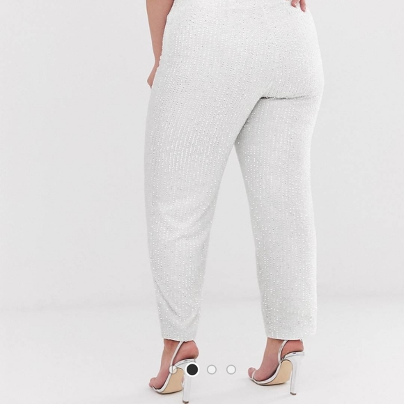 ASOS EDITION Curve embellished pants - Picture 2 of 11